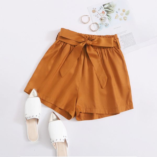 women's shorts new in spring and summer high wide leg casual elastic waist skirt lace up pants, White;black
women's shorts new in spring and summer high wide leg casual elastic waist skirt lace up pants, White;black