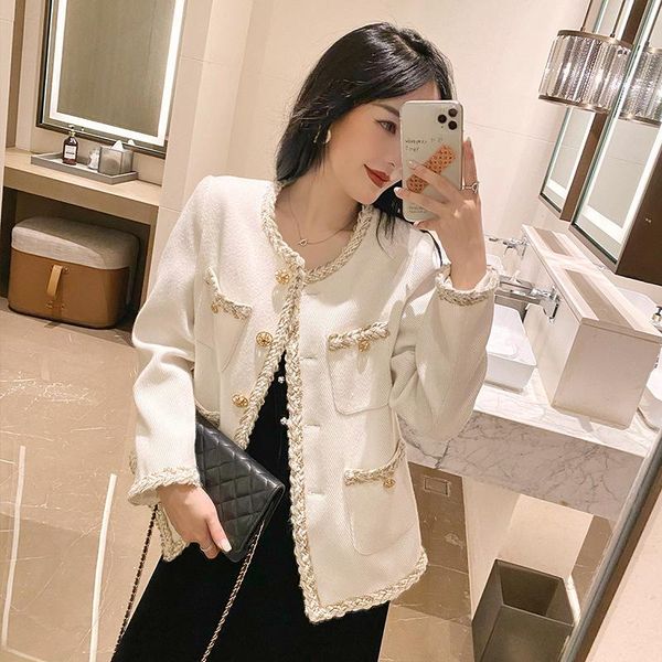 women's wool & blends small design sense, fragrance, light familiar style, ladies temperament tweed, luxury coat, Black
women's wool & blends small design sense, fragrance, light familiar style, ladies temperament tweed, luxury coat, Black