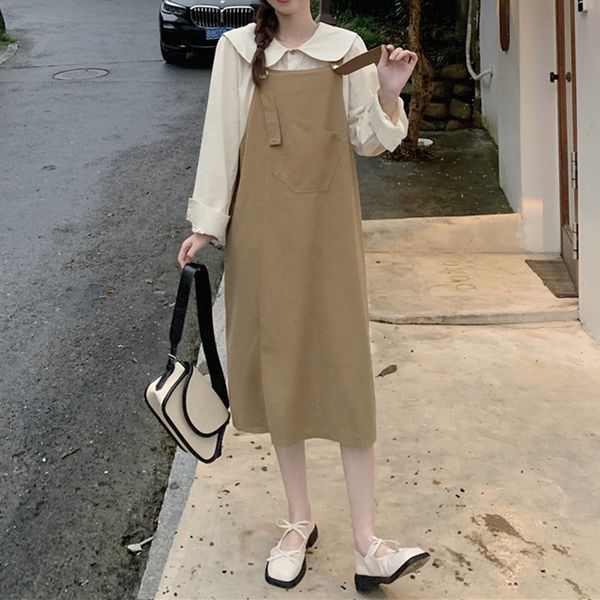 casual dresses straight-line fashion dresses of medium-length sweet college style casual loose single solid color gxuj, Black;gray
casual dresses straight-line fashion dresses of medium-length sweet college style casual loose single solid color gxuj, Black;gray