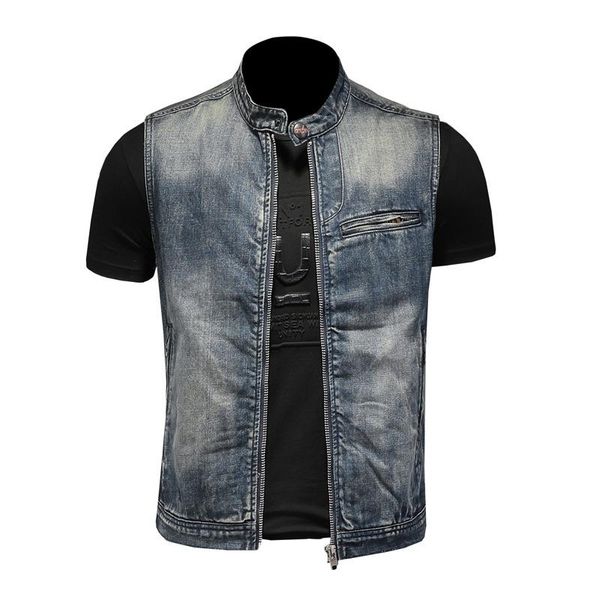 men's vests autumn personality stand collar denim vest men zipper retro trend jeans waistcoat streetwear sleeveless jacket cotton, Black;white
men's vests autumn personality stand collar denim vest men zipper retro trend jeans waistcoat streetwear sleeveless jacket cotton, Black;white