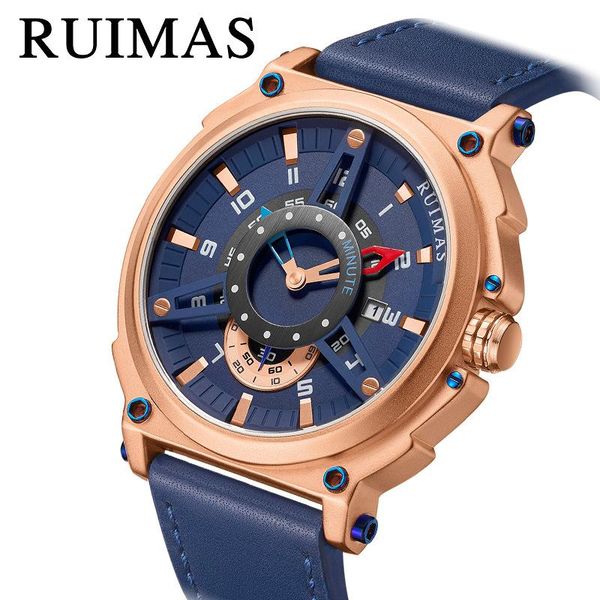 wristwatches ruimas watches men sport quartz watch blue leather strap clock waterproof wristwatch relogio masculino 565, Slivery;brown
wristwatches ruimas watches men sport quartz watch blue leather strap clock waterproof wristwatch relogio masculino 565, Slivery;brown