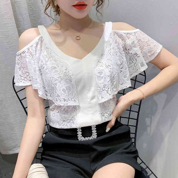 women's t-shirt summer korean clothes t-shirt fashion off shoulder ruffles women ropa mujer shirt rutterfly sleeve tees, White
women's t-shirt summer korean clothes t-shirt fashion off shoulder ruffles women ropa mujer shirt rutterfly sleeve tees, White