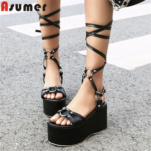 dress shoes asumer big size 48 women gladiator sandals european style cross tied metal decoration casual woman wedges platform, Black
dress shoes asumer big size 48 women gladiator sandals european style cross tied metal decoration casual woman wedges platform, Black