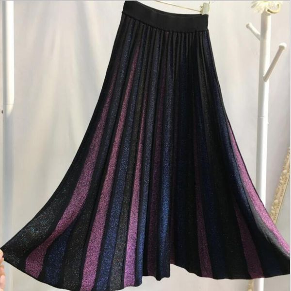 qooth 2021 spring summer sequins elegant female pleated skirts elastic waist golden thread knitted women shinny qh2032, Black
qooth 2021 spring summer sequins elegant female pleated skirts elastic waist golden thread knitted women shinny qh2032, Black