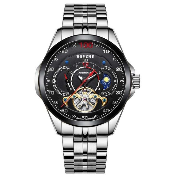 wristwatches 2021 boyzhe stainless steel watch men automatic mechanical watches waterproof sports male multi-function clock hollow, Slivery;brown
wristwatches 2021 boyzhe stainless steel watch men automatic mechanical watches waterproof sports male multi-function clock hollow, Slivery;brown