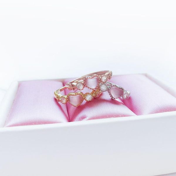 cluster rings pure real 925 sterling silver bubble cat eye heart open ring women fine jewelry lover zircon love female clavicle, Golden;silver
cluster rings pure real 925 sterling silver bubble cat eye heart open ring women fine jewelry lover zircon love female clavicle, Golden;silver