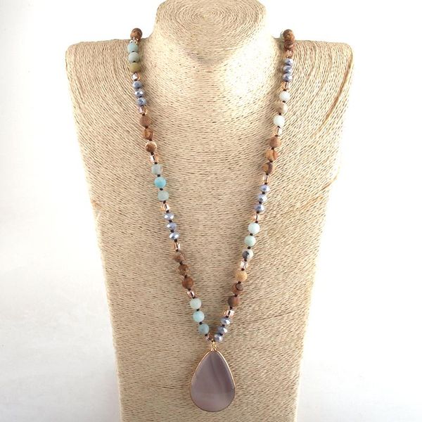 pendant necklaces rh fashion bohemian tribal jewelry crystal / stone long knotted agt for women, Silver
pendant necklaces rh fashion bohemian tribal jewelry crystal / stone long knotted agt for women, Silver