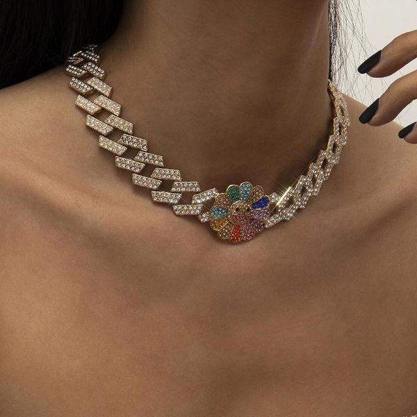 chokers european and american hip-hop fashion ladies punk style cuban necklace retro personality sunflower alloy women's jewelry, Golden;silver
chokers european and american hip-hop fashion ladies punk style cuban necklace retro personality sunflower alloy women's jewelry, Golden;silver