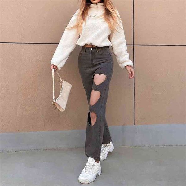 heart pattern hole high waist y2k women's fashion jeans vintage straight sweet denim pants trousers for female streetwear 210510, Blue
heart pattern hole high waist y2k women's fashion jeans vintage straight sweet denim pants trousers for female streetwear 210510, Blue