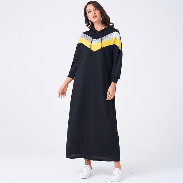casual dresses women's shift dress fashion patchwork loose hooded collar long sleeve, Black;gray
casual dresses women's shift dress fashion patchwork loose hooded collar long sleeve, Black;gray