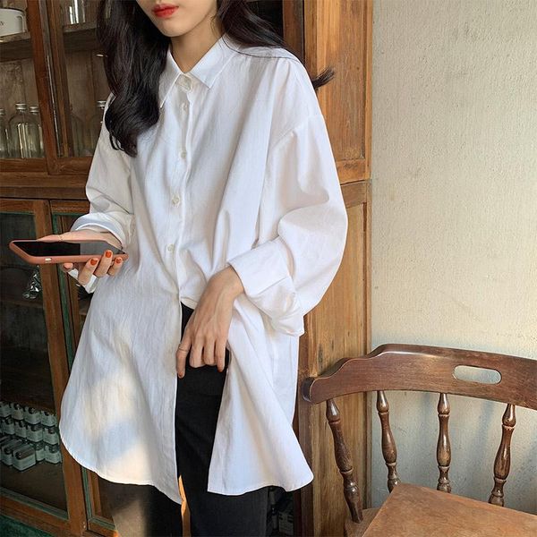 women's blouses & shirts autumn batwing sleeve women single-breasted minimalist solid lady blue shirt 2021 basic casual female sweet, White
women's blouses & shirts autumn batwing sleeve women single-breasted minimalist solid lady blue shirt 2021 basic casual female sweet, White
