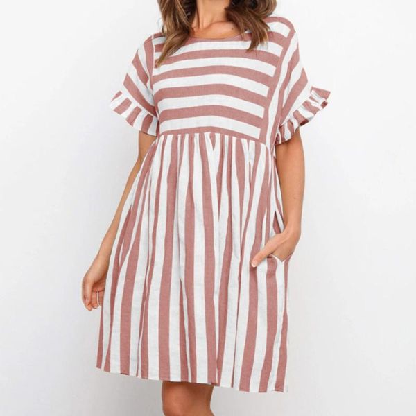 ruffle sleeve striped patchwork summer dress woman 2021 casual high waist o neck loose dresses for women fashion beach, Black;gray
ruffle sleeve striped patchwork summer dress woman 2021 casual high waist o neck loose dresses for women fashion beach, Black;gray