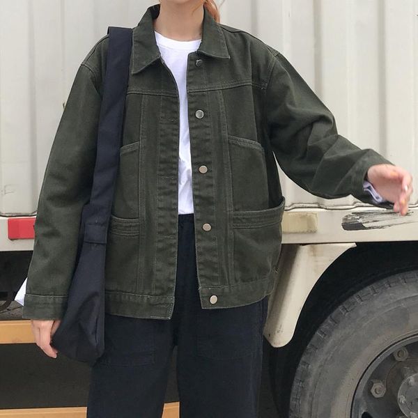 women's jackets korean armygreen denim women autumn winter single breasted black jean jacket ladies coat cazadora vaquera mujer, Black;brown
women's jackets korean armygreen denim women autumn winter single breasted black jean jacket ladies coat cazadora vaquera mujer, Black;brown