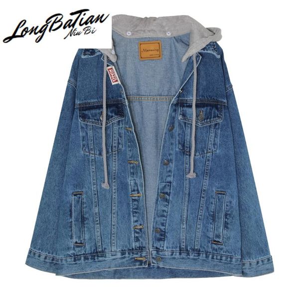 women's jackets 2021 spring korean loose plus size removable hooded denim women harajuku vintage casual jeans jacket ladies outerwear, Black;brown
women's jackets 2021 spring korean loose plus size removable hooded denim women harajuku vintage casual jeans jacket ladies outerwear, Black;brown