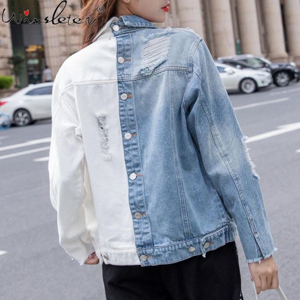 women's jackets autumn winter korean clothes denim jacket fashion streetwear patchwork hole pockets women coat lady cowboy outerwear c, Black;brown
women's jackets autumn winter korean clothes denim jacket fashion streetwear patchwork hole pockets women coat lady cowboy outerwear c, Black;brown