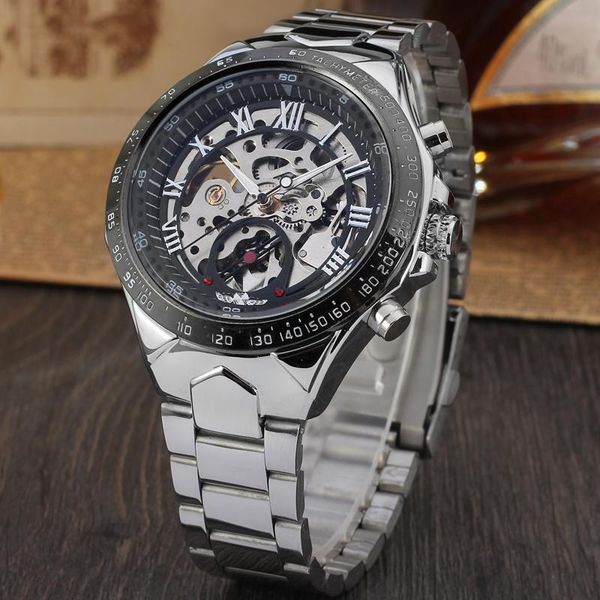 wristwatches winner men mechanical wrist watch stainless steel automatic skeleton business classic male clock reloj hombre, Slivery;brown
wristwatches winner men mechanical wrist watch stainless steel automatic skeleton business classic male clock reloj hombre, Slivery;brown