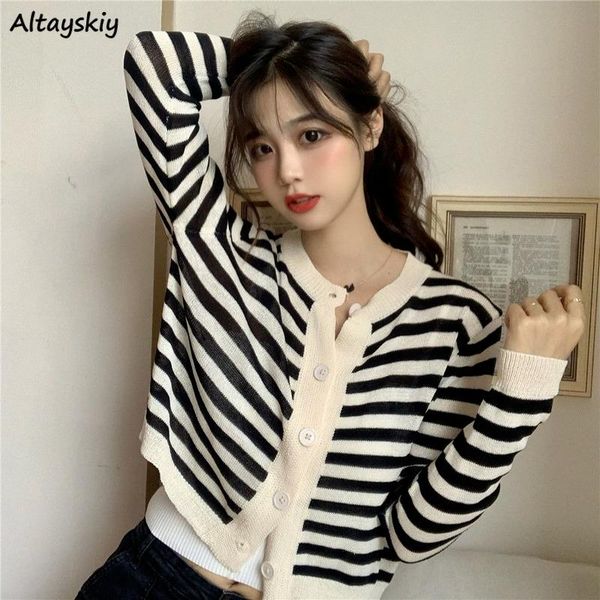 women's knits & tees cropped cardigan women long sleeve striped autumn slim student korean version french retro knitted ladies sweaters, White
women's knits & tees cropped cardigan women long sleeve striped autumn slim student korean version french retro knitted ladies sweaters, White
