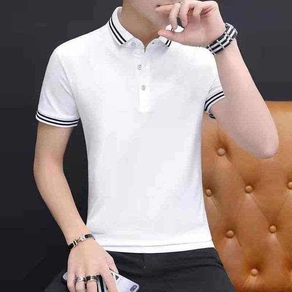 men's t-shirts short sleeve polo shirt men fashion casual solid color business clothing bee embroidery oibe, White;black
men's t-shirts short sleeve polo shirt men fashion casual solid color business clothing bee embroidery oibe, White;black