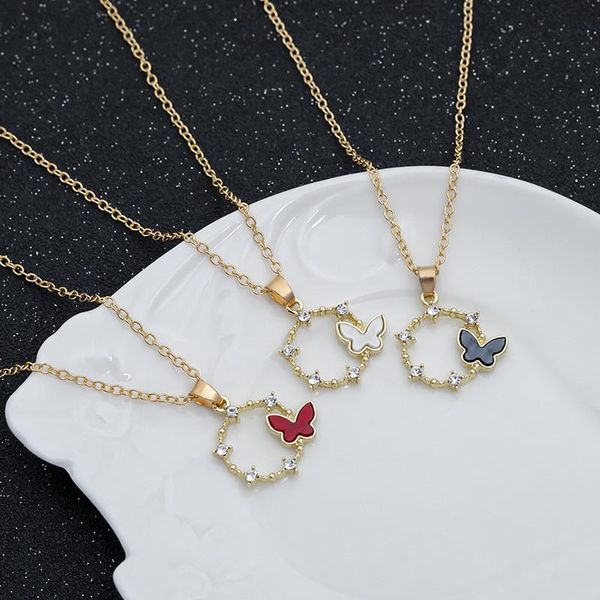 fashion butterfly crystal circle pendant necklace for women girls rhinestone geometric charms choker jewelry party gifts necklaces, Silver
fashion butterfly crystal circle pendant necklace for women girls rhinestone geometric charms choker jewelry party gifts necklaces, Silver