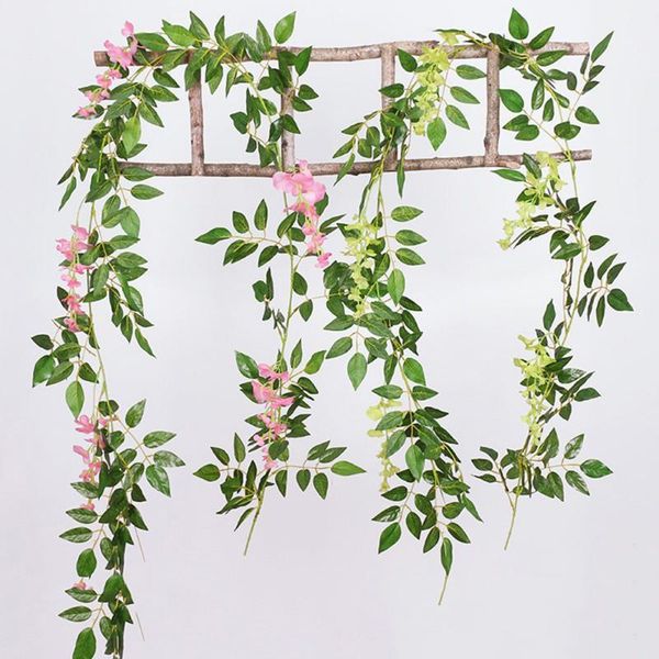 decorative flowers & wreaths 2m long simulation wisteria flower vines no smell artificial fake for household wedding restaurants decoration
decorative flowers & wreaths 2m long simulation wisteria flower vines no smell artificial fake for household wedding restaurants decoration