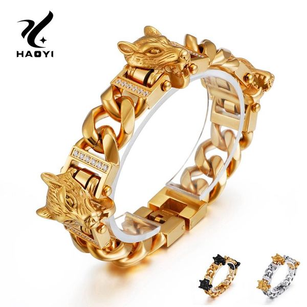 charm bracelets christmas gifts est wolf bracelet for men titanium stainless fashion cool punk style cuban chain, Golden;silver
charm bracelets christmas gifts est wolf bracelet for men titanium stainless fashion cool punk style cuban chain, Golden;silver