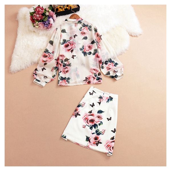 dresses women summer pink rose printed 2 piece sweet bow collar long sleeve chiffon shirt + colorful button skirt set, White
dresses women summer pink rose printed 2 piece sweet bow collar long sleeve chiffon shirt + colorful button skirt set, White