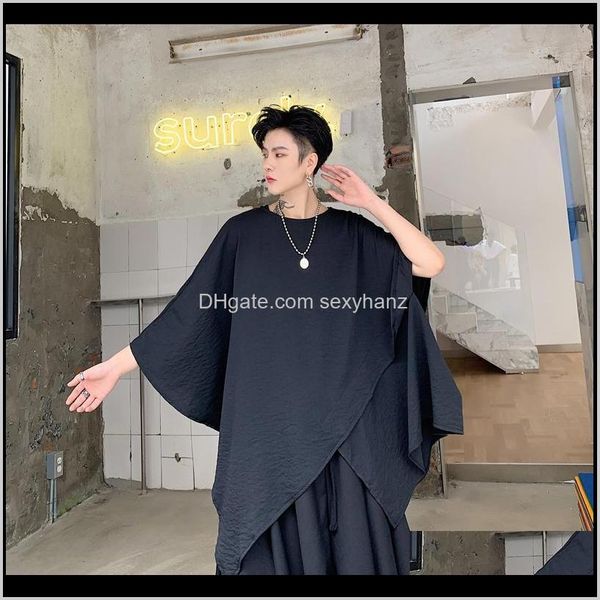 tshirts tees s mens clothing apparel drop delivery 2021 men summer asymmetric splice oversized t shirt gothic punk tshirt male vintage hip h, White;black
tshirts tees s mens clothing apparel drop delivery 2021 men summer asymmetric splice oversized t shirt gothic punk tshirt male vintage hip h, White;black