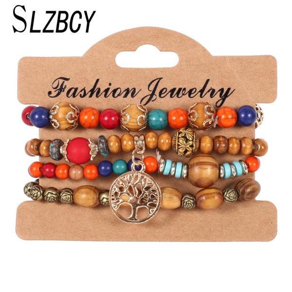 charm bracelets bohemian wooden beads tree of life charms bracelet bangle women tassel feather ethnic elastic wristband jewelry 4pcs, Golden;silver
charm bracelets bohemian wooden beads tree of life charms bracelet bangle women tassel feather ethnic elastic wristband jewelry 4pcs, Golden;silver