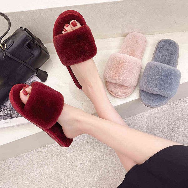 2022 women winter faux fur home slippers female indoor plush fluffy warm flat shoes ladies fashion soft flip flops slides y220214, Black
2022 women winter faux fur home slippers female indoor plush fluffy warm flat shoes ladies fashion soft flip flops slides y220214, Black