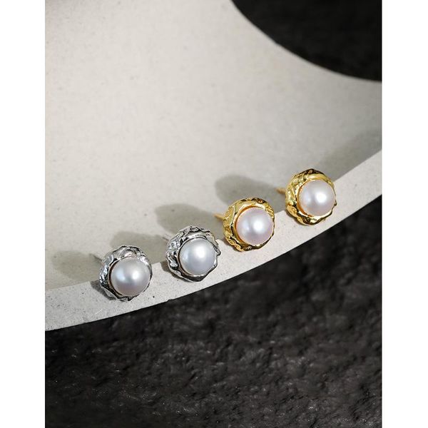 100% 925 sterling silver geometric round natural freshwater pearl stud earrings for women jewelry,cute woman earings accessories, Golden;silver
100% 925 sterling silver geometric round natural freshwater pearl stud earrings for women jewelry,cute woman earings accessories, Golden;silver