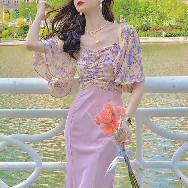 party dresses bodycon evening midi dress women boho casual elegant fishtail floral print korean fashion clothing summer 2021, White;black
party dresses bodycon evening midi dress women boho casual elegant fishtail floral print korean fashion clothing summer 2021, White;black