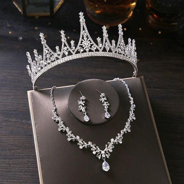 bridal headpieces crown necklaces earrings trio set designer diamond jewelry wedding party dress accessories birthday valentine's day s, Silver
bridal headpieces crown necklaces earrings trio set designer diamond jewelry wedding party dress accessories birthday valentine's day s, Silver