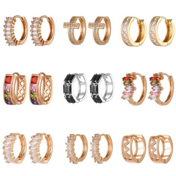 hoop & huggie 2021 fashion zircon earrings for women with round ear buckles pierced high-end luxury jewelry, Golden;silver
hoop & huggie 2021 fashion zircon earrings for women with round ear buckles pierced high-end luxury jewelry, Golden;silver