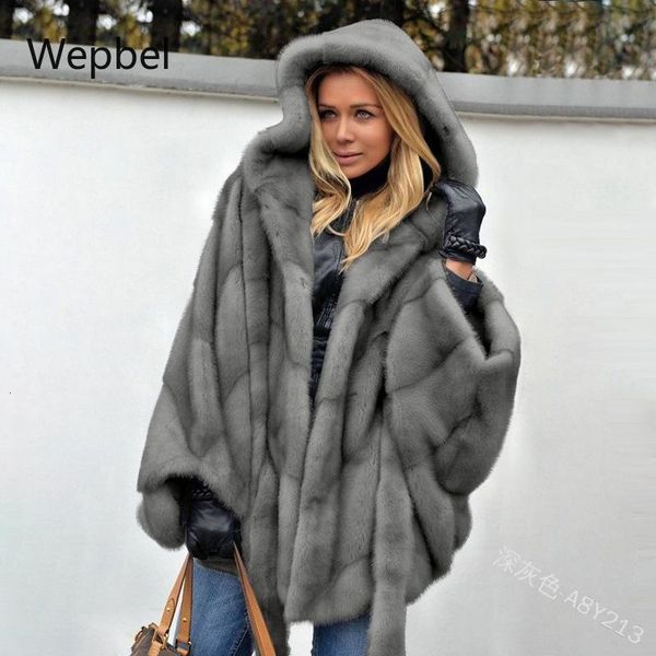 women winter faux fur hooded solid color with fur long loose long sleeve jacket plus size outwear solid color outwear, Black
women winter faux fur hooded solid color with fur long loose long sleeve jacket plus size outwear solid color outwear, Black