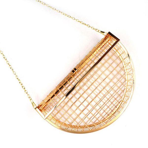 luxury hollow out women bag half moon designe lady metal cages 2021 evening shoulder party wedding handbag clutch bags
luxury hollow out women bag half moon designe lady metal cages 2021 evening shoulder party wedding handbag clutch bags