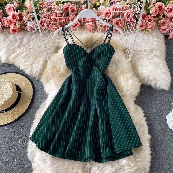 summer halter strap dress for womens retro striped v-neck chest pad was slim waist a-line seaside beach fluffy vestidos 210420, Black;gray
summer halter strap dress for womens retro striped v-neck chest pad was slim waist a-line seaside beach fluffy vestidos 210420, Black;gray