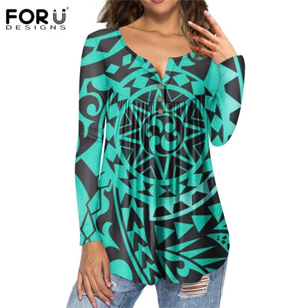 women's blouses & shirts forudesigns enthic polynesian female casual long sleeved autumn button pleated tunic v neck henley street, White
women's blouses & shirts forudesigns enthic polynesian female casual long sleeved autumn button pleated tunic v neck henley street, White