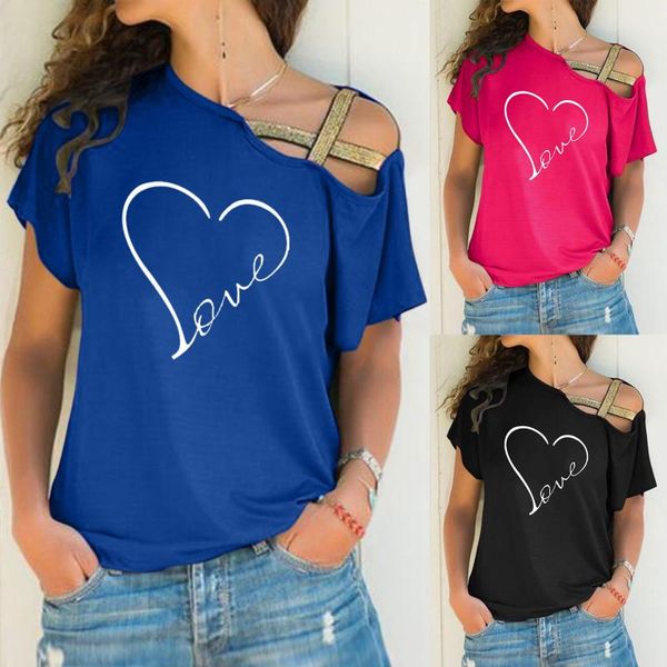 women's blouses & shirts love heart print t shirt women t-shirt irregular short sleeve summer tshirt funny plus size, White
women's blouses & shirts love heart print t shirt women t-shirt irregular short sleeve summer tshirt funny plus size, White