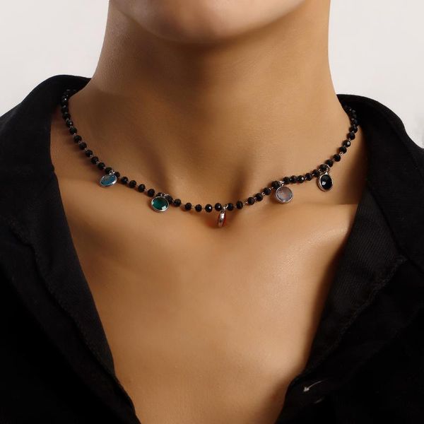 chokers black glass beads clavicle chain necklace for women rhinestone pendant short necklaces female 2021 fashion jewelry, Golden;silver
chokers black glass beads clavicle chain necklace for women rhinestone pendant short necklaces female 2021 fashion jewelry, Golden;silver