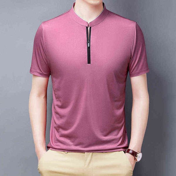 2021 summer light busins short sleeve polo shirt fashion leisure thin pure color red round neck slit t-shirt men's wear, White;black
2021 summer light busins short sleeve polo shirt fashion leisure thin pure color red round neck slit t-shirt men's wear, White;black