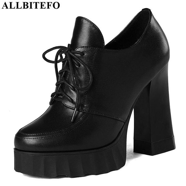 dress shoes allbitefo fashion lace up high heels natural genuine leather heel elegant spring super women, Black 
dress shoes allbitefo fashion lace up high heels natural genuine leather heel elegant spring super women, Black
