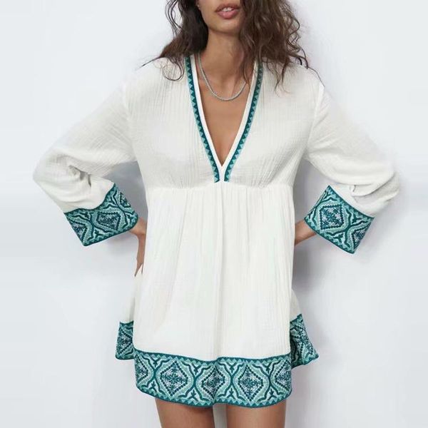 casual dresses jastie 2021 summer women embroidery dress long sleeve mini party vestidos v-neck boho causal outfits, Black;gray
casual dresses jastie 2021 summer women embroidery dress long sleeve mini party vestidos v-neck boho causal outfits, Black;gray