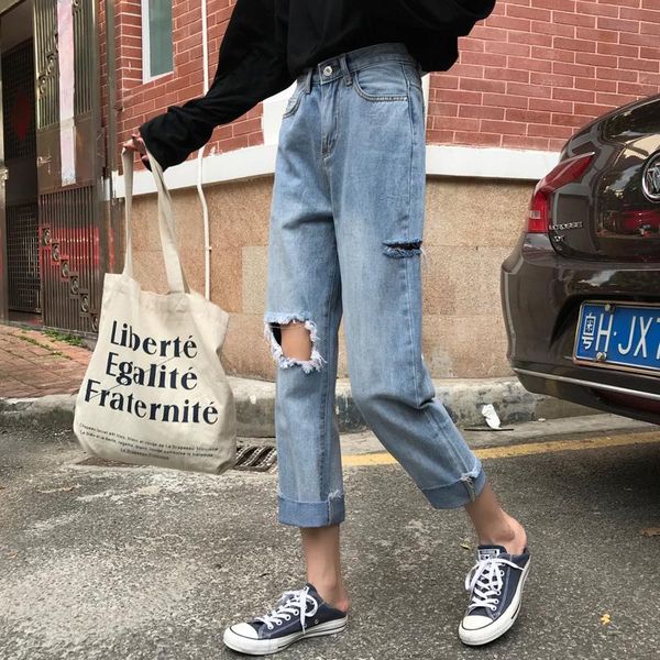 women's jeans hole women light blue vintage all-match streetwear summer irregular thin ankle-length high-waist office pockets
women's jeans hole women light blue vintage all-match streetwear summer irregular thin ankle-length high-waist office pockets