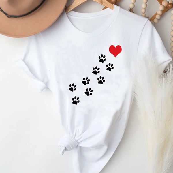 women's t-shirt t-shirts women paw printing cat dog kawaii fashion spring summer clothes graphic t tshirt lady print female te, White
women's t-shirt t-shirts women paw printing cat dog kawaii fashion spring summer clothes graphic t tshirt lady print female te, White