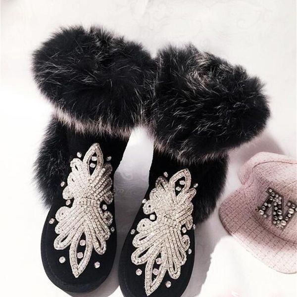 boots 21 autumn and winter luxury rhinestones full of real fur leather snow cotton shoes high, Black
boots 21 autumn and winter luxury rhinestones full of real fur leather snow cotton shoes high, Black