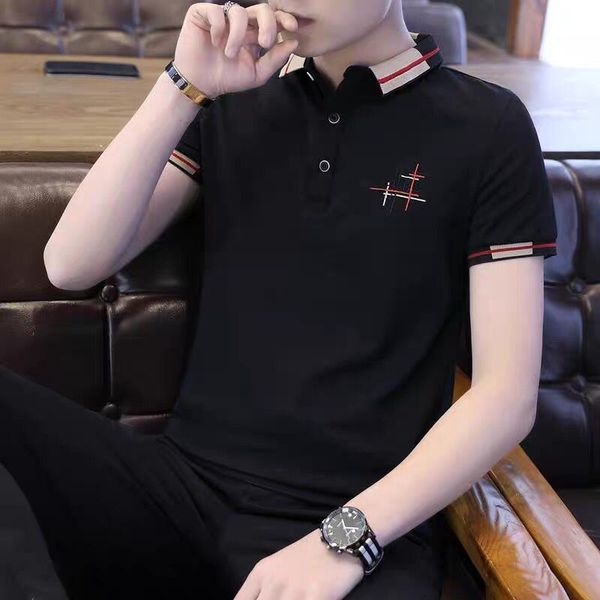 men's t-shirts cotton short sleeve t-shirt summer lapels polo shirt korean slim fit men clothing white tees breathabl, White;black
men's t-shirts cotton short sleeve t-shirt summer lapels polo shirt korean slim fit men clothing white tees breathabl, White;black