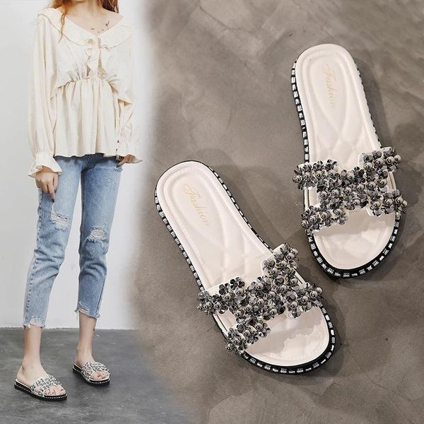 sandals rhinestone slides shoes women summer slipper girls elegant flat sandale h sandalias mujer 2021 woman sliders, Black
sandals rhinestone slides shoes women summer slipper girls elegant flat sandale h sandalias mujer 2021 woman sliders, Black