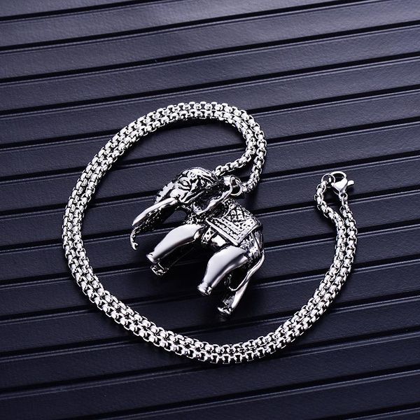 small lucky men elephant long necklace with 60cm chain silver color stainless steel animal pendant charms jewelry chains
small lucky men elephant long necklace with 60cm chain silver color stainless steel animal pendant charms jewelry chains