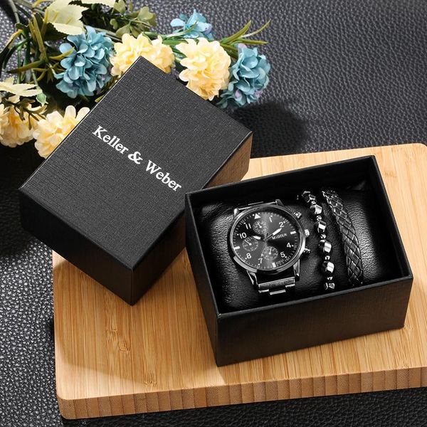 wristwatches mens watches brand luxurious black gift sets for men handmade bead adjustable weave bracelet gifts set boyfriend husband, Slivery;brown
wristwatches mens watches brand luxurious black gift sets for men handmade bead adjustable weave bracelet gifts set boyfriend husband, Slivery;brown