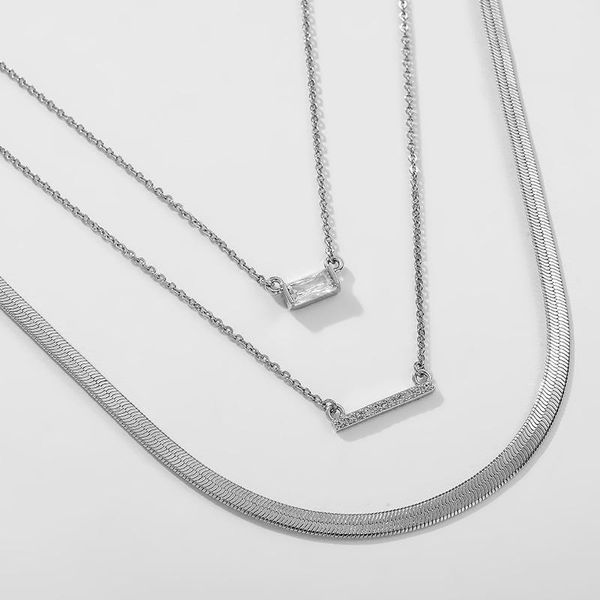 chains 2021 luxury multilayer gold pendant zircon necklace woman fashion simple temperament clavicle snake chain office ladies jewelry, Silver
chains 2021 luxury multilayer gold pendant zircon necklace woman fashion simple temperament clavicle snake chain office ladies jewelry, Silver